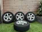 4 Volkswagen velgen + Continental winterbanden Golf Passat, Ophalen, 215 mm, 16 inch, Winterbanden