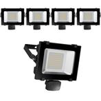 4 stuks 50w led stralers met sensor nieuw, Wandlamp, Ophalen of Verzenden, Netvoeding, 50 tot 250 watt