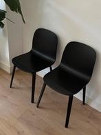 2 Muuto Visu black chairs, Huis en Inrichting, Ophalen, Zo goed als nieuw, Zwart, Eén