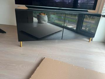 IKEA BESTA TV Meubel Zwart/Goud beschikbaar voor biedingen