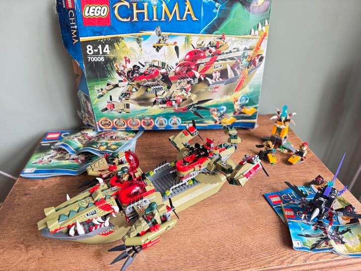 Legoset Chima 70006 Cragger's Commando Schip + extra’s, Kinderen en Baby's, Speelgoed | Duplo en Lego, Gebruikt, Ophalen of Verzenden