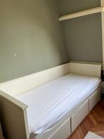 Ikea Hemnes uitschuif bed, Huis en Inrichting, Ophalen, Gebruikt, Wit, Tweepersoons