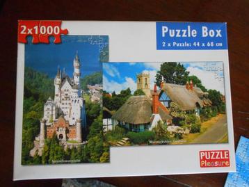 puzzlebox met 2 legpuzzels 1.000 stukjes nieuw en compleet