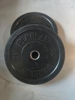 Pendplay zwarte bumperplates 20KG, Halterschijven, Benen, -, Ophalen of Verzenden