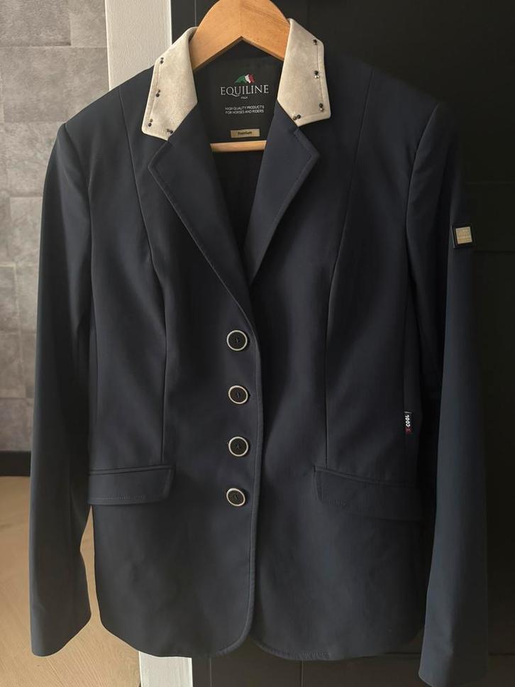 Equiline jasje mt 40 met bijpassend plastron en haarnetje, Dieren en Toebehoren, Paardrijkleding, Zo goed als nieuw, Bovenkleding