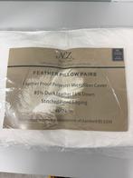 Night Zone Eendenveren Kussens 48x74cm Set van 2x kussen wit, Wit, Ophalen of Verzenden, H, H