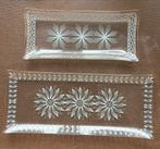 Glazen schaal cakeschaal schalen vintage antiek, Antiek en Kunst, Ophalen
