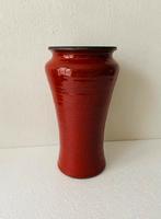 Keramiek vaas van Vermeulen , jaren 70, Minder dan 50 cm, Gebruikt, Ophalen of Verzenden, Rood