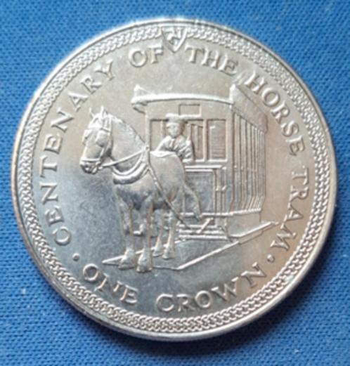 Isle of Man 1 crown 1976 Km 38 AA10, Postzegels en Munten, Munten | Europa | Niet-Euromunten, Losse munt, Overige landen, Verzenden