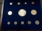 Complete set munten in cassette, zilver., Ophalen of Verzenden, Zilver