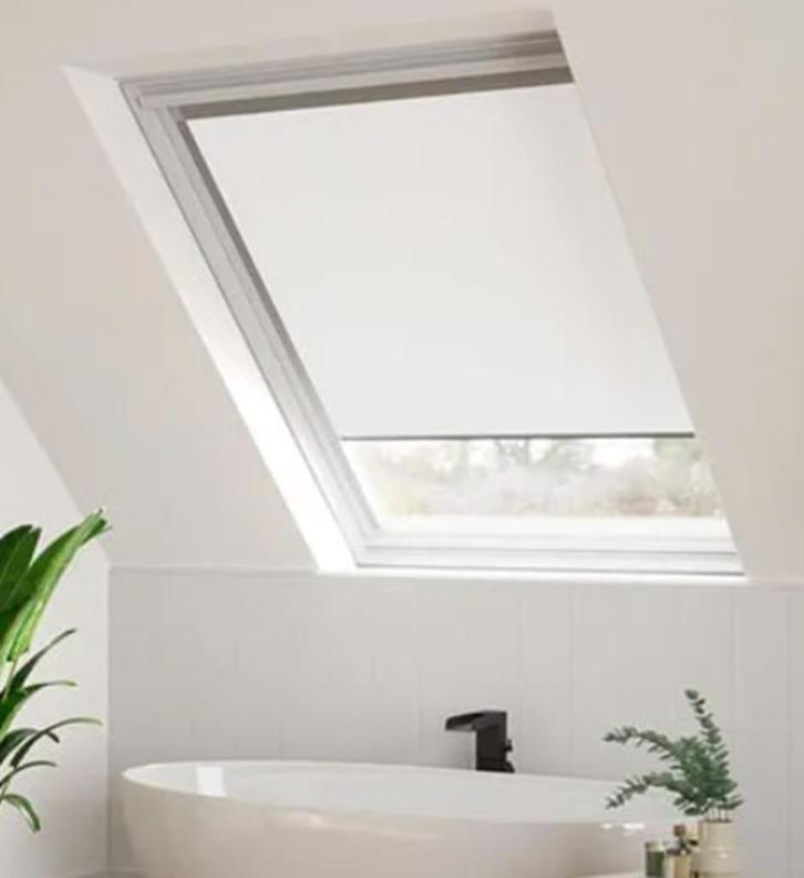 Rolgordijn Elements Puur Wit Velux (B = 116,3 cm x H = 93cm), Huis en Inrichting, Stoffering | Gordijnen en Lamellen, Nieuw, Minder dan 100 cm