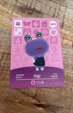 Amiibo card Animal crossing Gigi 040, Vanaf 3 jaar, Avontuur en Actie, Ophalen of Verzenden, 1 speler