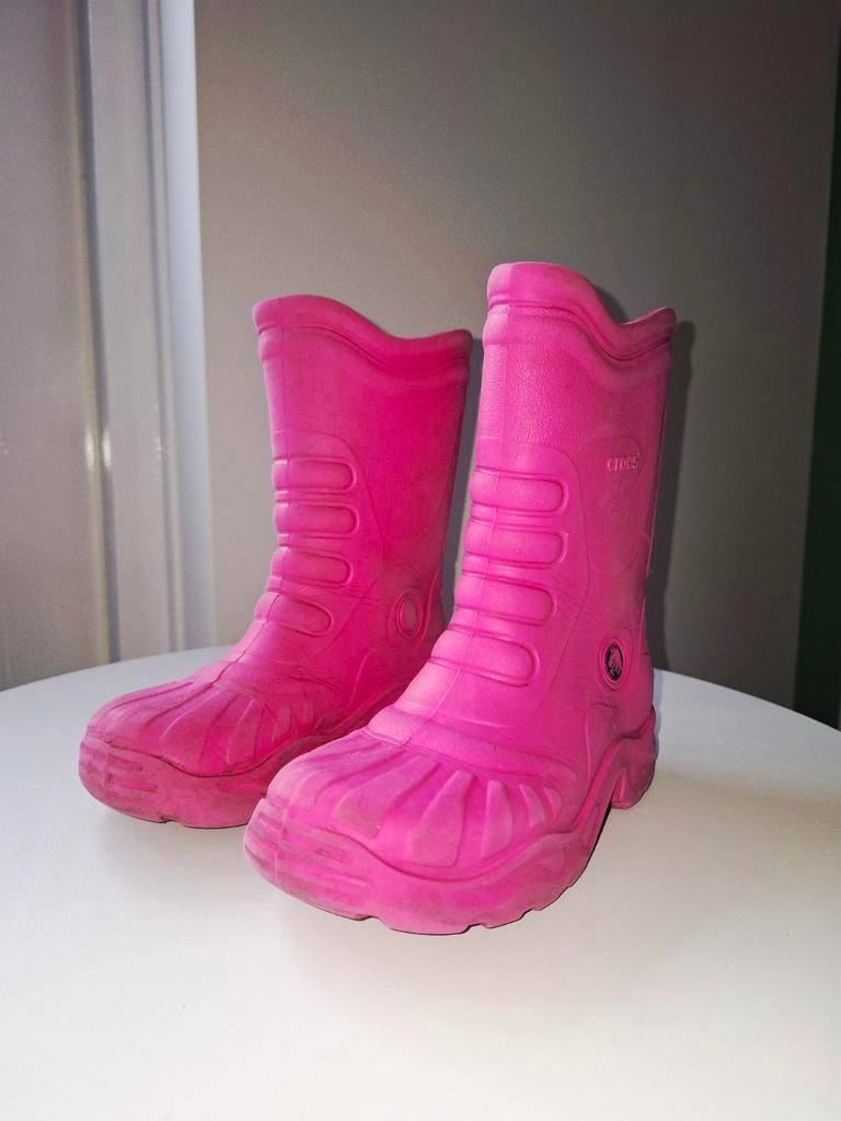Roze Crocs laarzen maat 29-30, Kinderen en Baby's, Crocs, Ophalen of Verzenden, Laarzen, Zo goed als nieuw