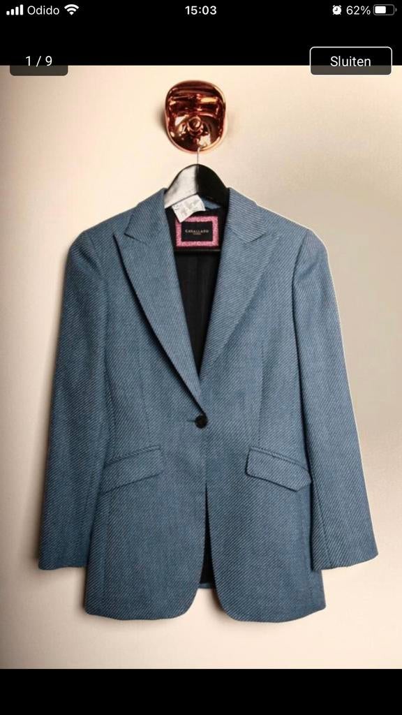 Cavallaro jasje blauw wol maat 34, Blauw, Cavallaro, Ophalen of Verzenden, Zo goed als nieuw