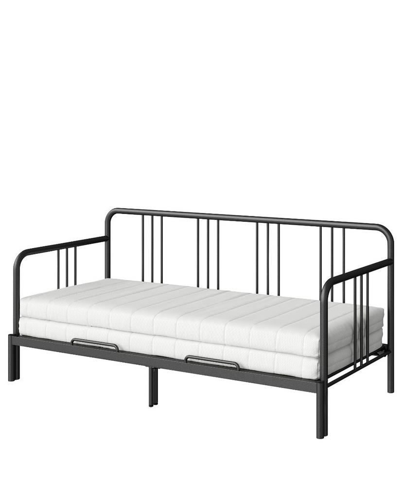 IKEA Fyresdal bedbank met 2 matrassen, zo goed als nieuw, Ophalen, Zwart, Tweepersoons, Zo goed als nieuw