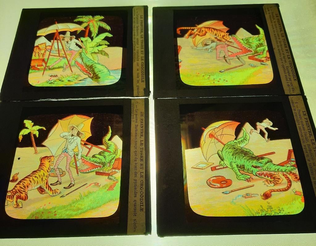 Glasplaten voor toverlantaarn, Ophalen of Verzenden