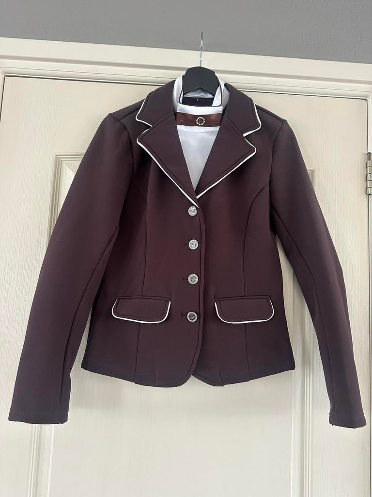 Wedstrijd jasje met plastron maat 36, Dieren en Toebehoren, Dressuur, Geen, Ophalen of Verzenden, Zo goed als nieuw