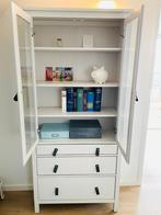 IKEA Hemnes Vitrinekast met lades - Wit, Ophalen, Gebruikt, 50 tot 100 cm, Met lade(s)