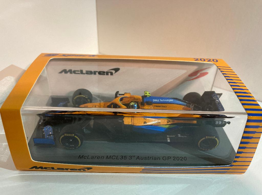✅ Lando Norris 1:43 1e Podium 2020 Mclaren Spark S6469 F1, Ophalen of Verzenden, Nieuw, Formule 1