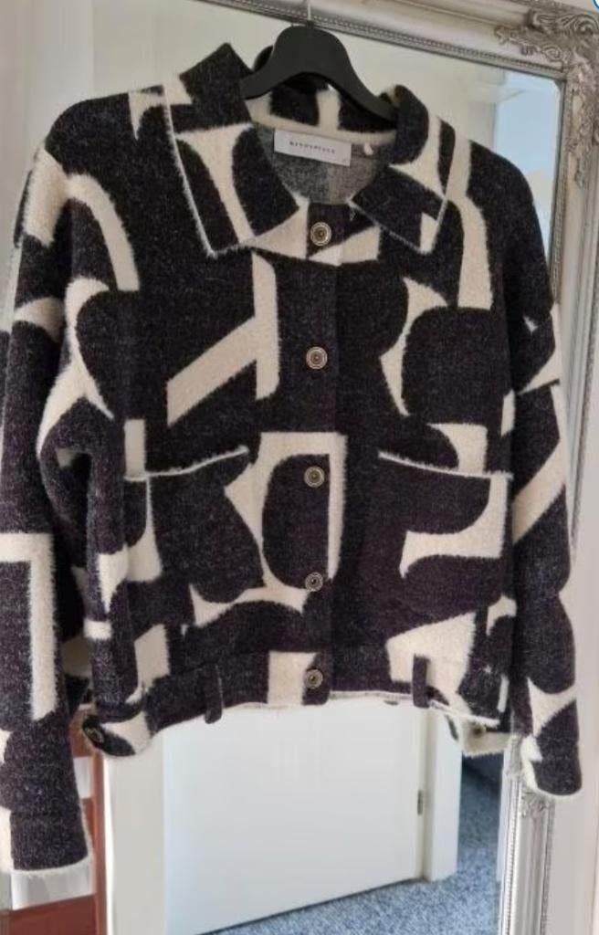 Rino & Pelle vest  maat M, nieuwstaat zwart ecru, Kleding | Dames, Truien en Vesten, Maat 38/40 (M), Zwart, Ophalen of Verzenden