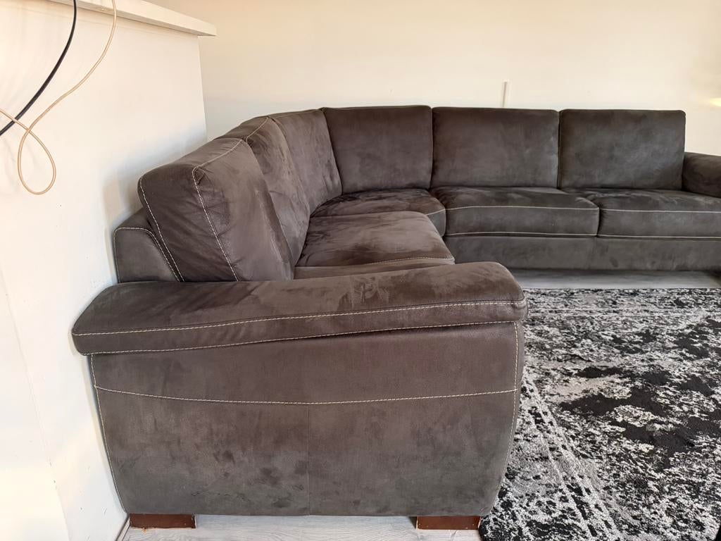 Hoekbank grijs antraciet | 267x230cm | Ophalen, Ophalen, Zo goed als nieuw, Stof