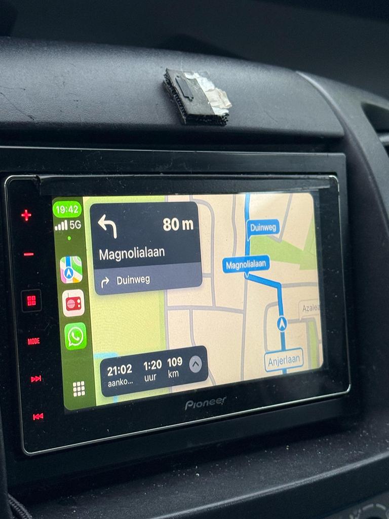 Pioneer Dubbel DIN Radio met Apple CarPlay, Ophalen of Verzenden, Gebruikt