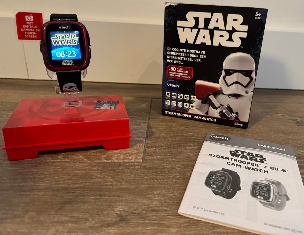 Star wars stormtrooper cam-watch horloge Vtech, Ophalen of Verzenden, Zo goed als nieuw, 6 jaar of ouder