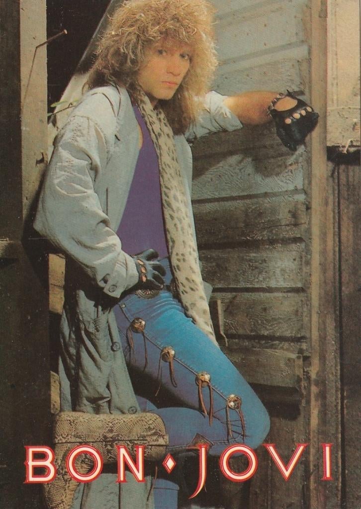 ZANGER BON JOVI JAREN 80 ZEER MOOIE OUDE KAART Kl652, Ophalen of Verzenden, 1980 tot heden, Ongelopen, Sterren en Beroemdheden