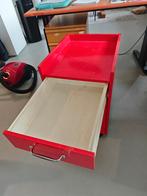 rode ladekast, Huis en Inrichting, Kasten | Ladekasten, Ophalen, Gebruikt, 50 tot 100 cm, 3 of 4 laden