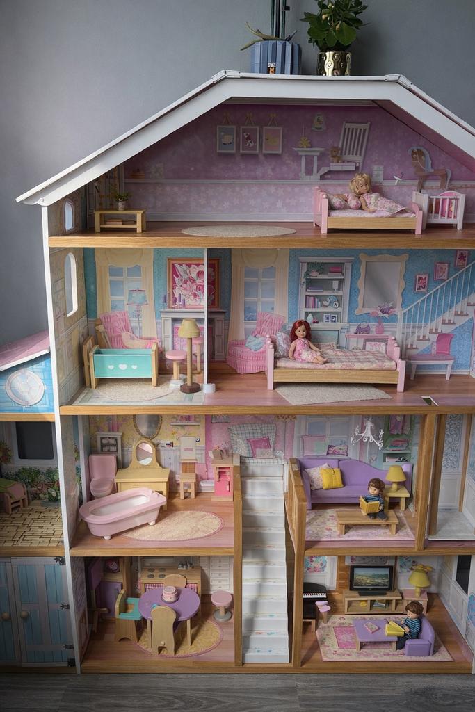 Groot KidKraft Poppenhuis Compleet met Meubels en Accessoire, Kinderen en Baby's, Speelgoed | Poppenhuizen, Ophalen, Zo goed als nieuw