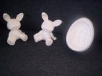 2 Handgemaakte keramiek haasjes en 1 ei, Ophalen of Verzenden, Nieuw