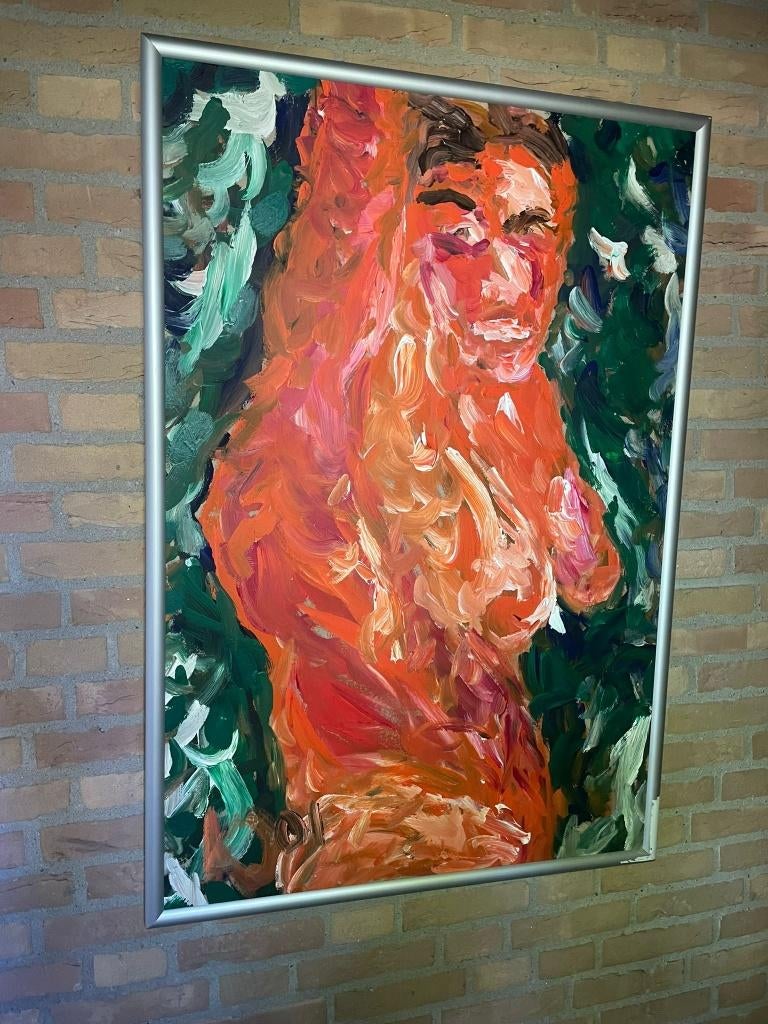 Expressief modern schilderij, Ophalen, Zo goed als nieuw, Schilderij, 75 tot 100 cm