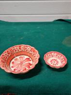 -	Schaaltjes roze met bloem, Ophalen of Verzenden