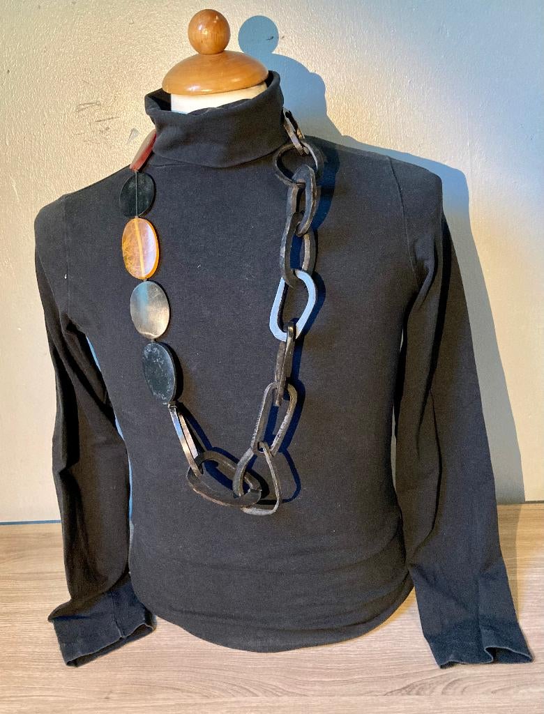 Originele synthetische ketting die hout imiteert., Ophalen of Verzenden, Nieuw, Bruin, Kunststof