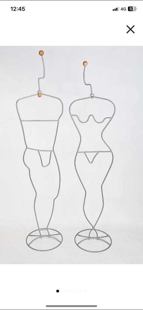 Vintage metalen kledingrek man/vrouw IKEA design, Ophalen of Verzenden, Zo goed als nieuw