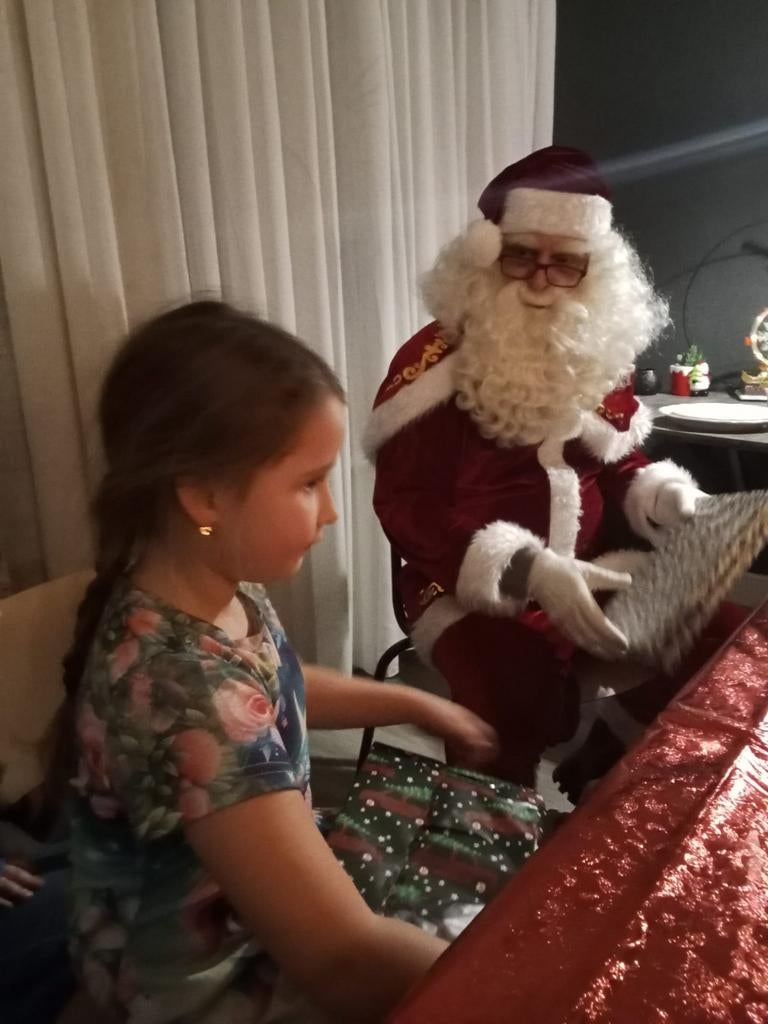 Kerstman thuis op bezoek, Diversen, Kerst, Ophalen of Verzenden, Gebruikt