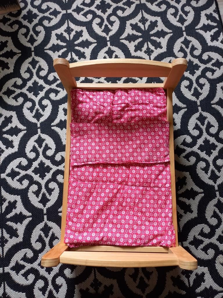 Houten poppenbed., Ophalen of Verzenden, Gebruikt, Babypop