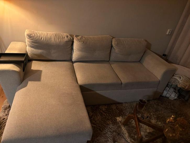 Jysk slaapbank, Huis en Inrichting, Slaapkamer | Slaapbanken, Gebruikt, Overige maten, Tweepersoons, Grijs, Ophalen