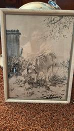 Jack koeman tekening grazen geitje, Antiek en Kunst, Ophalen