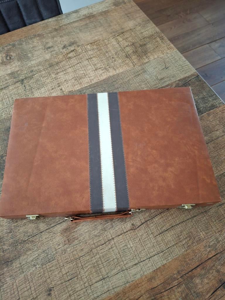 Backgammon in koffer, Ophalen of Verzenden