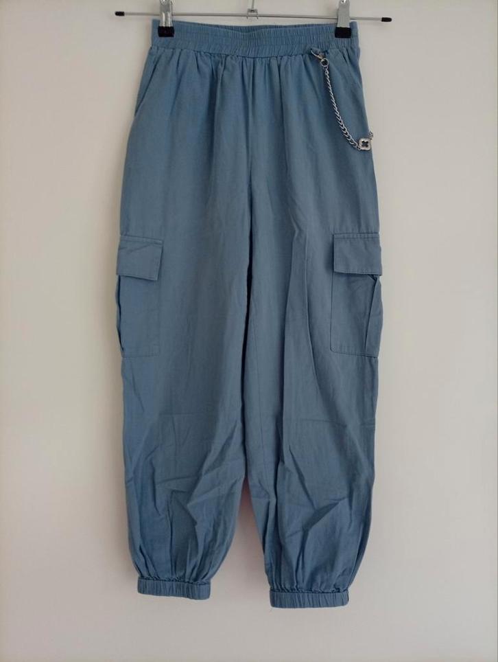 Frankie & Liberty cargo broek blauw maat 12 (152), Kinderen en Baby's, Kinderkleding | Maat 152, Gebruikt, Meisje, Broek, Ophalen of Verzenden