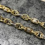 14k gouden ketting versace schakel monte carlo heren, Ophalen of Verzenden, Zo goed als nieuw, Goud