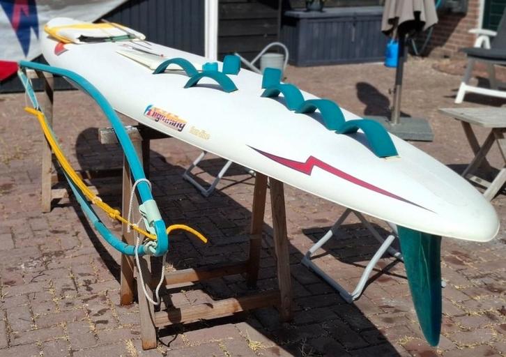 Windsurfplank, Watersport en Boten, Windsurfen, Gebruikt, Plank, 300 cm of meer, Met vin(nen), 5 tot 7 m², Ophalen