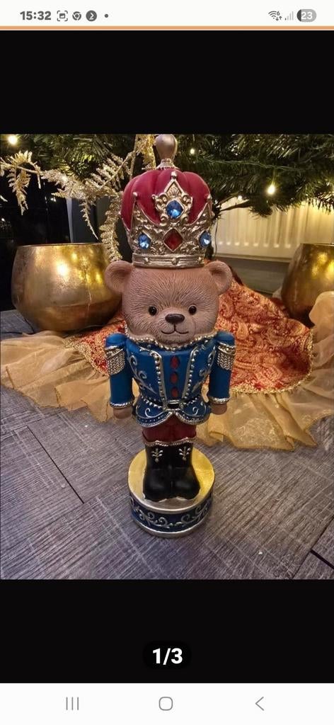 Decoratieve notenkraker in de vorm van een beer, Verzamelen, Ophalen of Verzenden, Nieuw, Dier