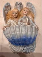 Antiek Heiligwaterbakje met Engelen - Porselein, Antiek en Kunst, Ophalen of Verzenden