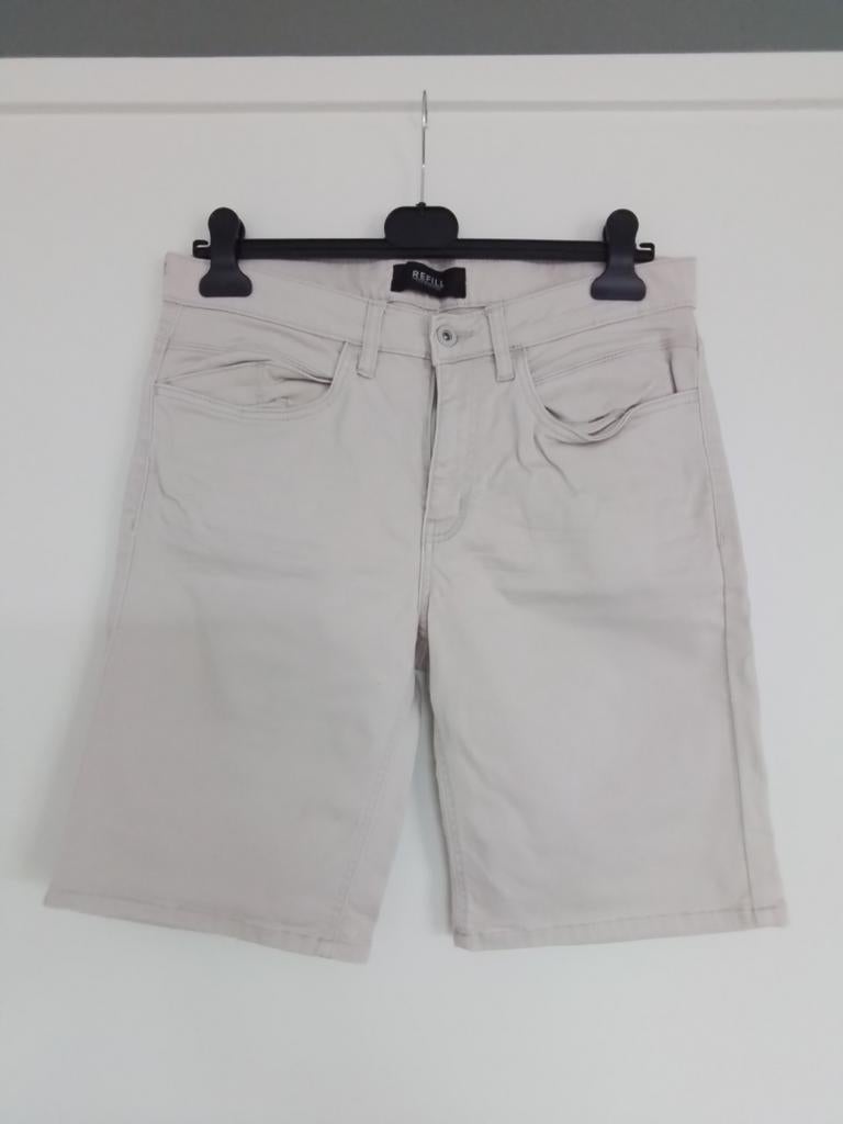 Izgst beige korte broek, spijkerbroek Refill draagmaat M, Maat 48/50 (M), Beige, Refill, Ophalen of Verzenden