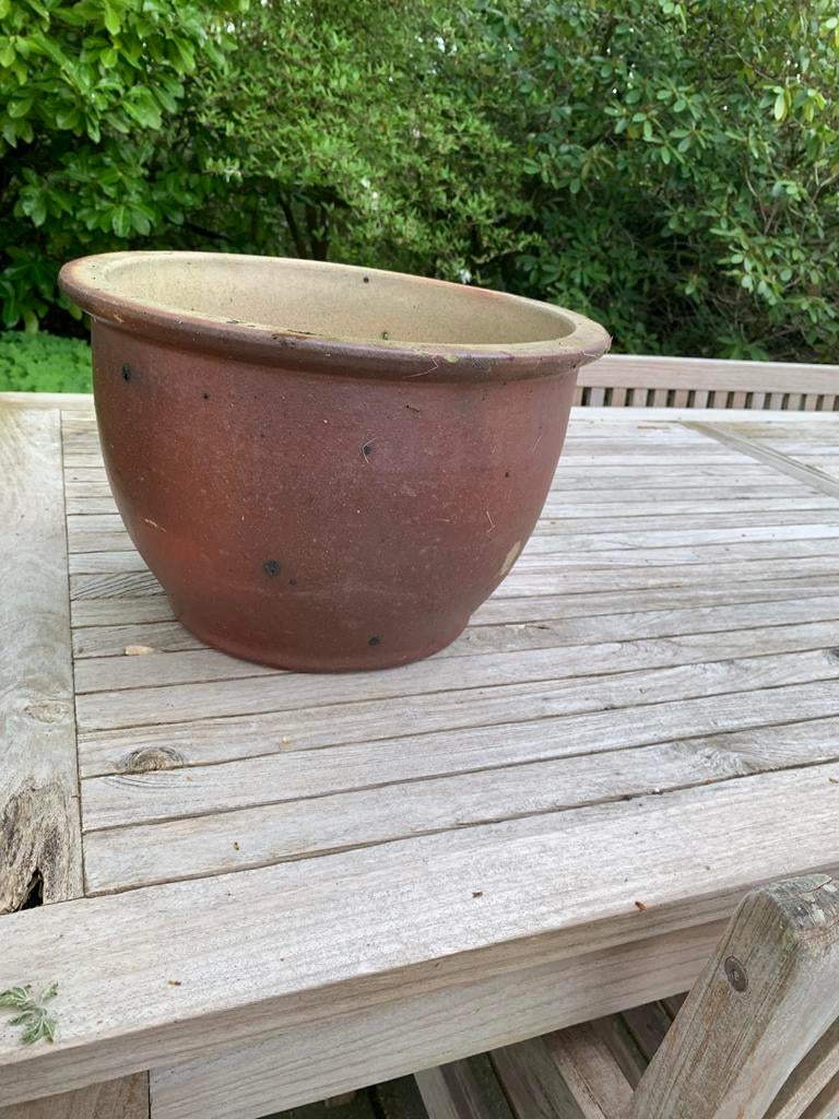 Bloempotten voor buiten, Tuin en Terras, Bloempotten, 25 tot 40 cm, Steen, Gebruikt, Rond