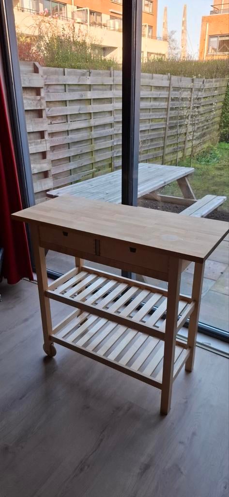 Keukenkast (deels open), Ophalen, Gebruikt, 100 tot 150 cm, Beige