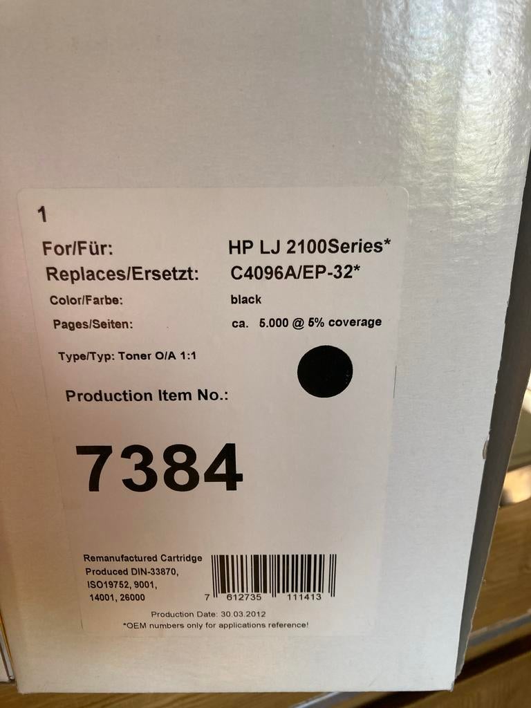Tonercartridge voor HP 2100 en HP 4000 - Nieuw, Geseald, Ophalen of Verzenden, Nieuw, Toner