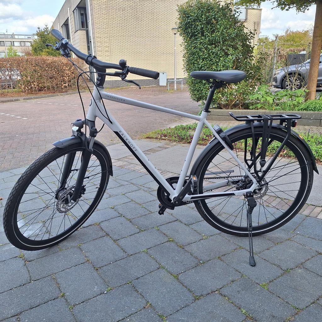 Kalkhoff Endeavour 8 herenfiets, Versnellingen, Zo goed als nieuw, Schijfrem, 53 tot 57 cm